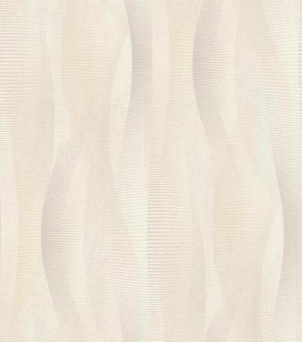 Rasch Non-Woven Wallpaper Waves Beige Grey 651515