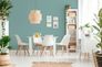 non-woven wallpaper jungle turquoise & gold design 3