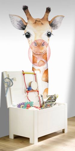 Children wall mural giraffe beige white 253306 Rasch