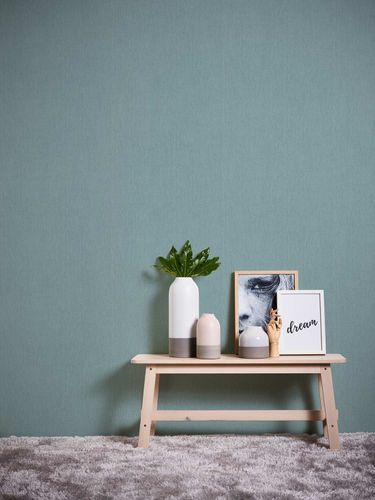 Non-woven wallpaper lines pattern petrol blue 38599-4