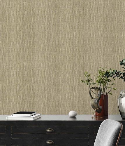 Non-woven wallpaper fabric beige grey 38612-4