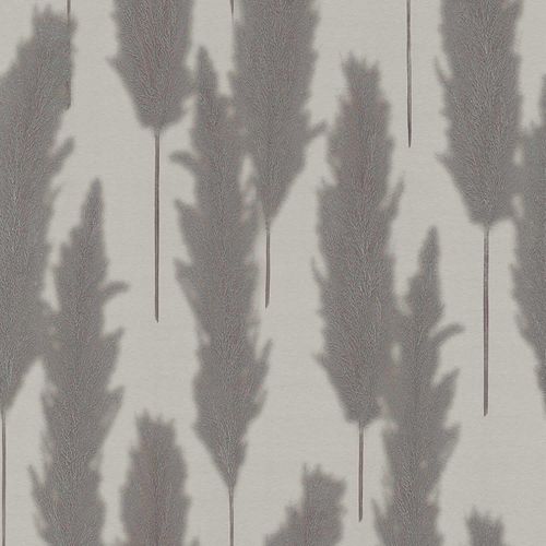 Non-woven wallpaper pampas grass grey black 38631-4