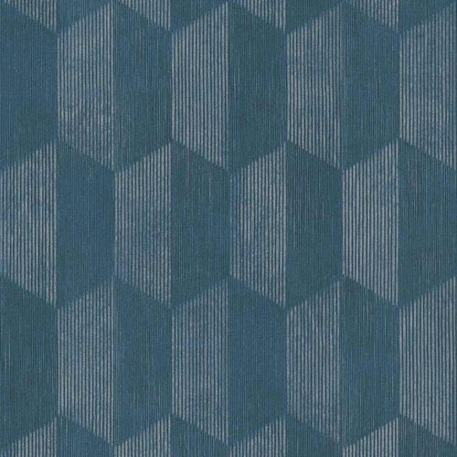 Non-woven wallpaper AS Creation Blue Bronze Geometric