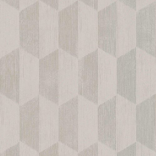 Non-woven wallpaper AS Creation Beige Silver Geometric