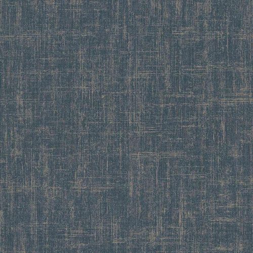 Non-woven wallpaper AS Creation dark blue gold plaster look