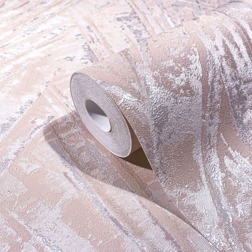 Designer Wallpaper Papis Loveday Apricot Pearl Leaf Pattern