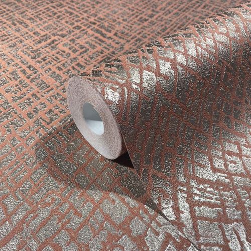 Designer Wallpaper Papis Loveday orange platinum texture