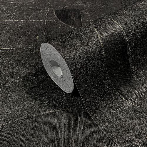Designer Wallpaper Papis Loveday Black Gold Graphic 86733