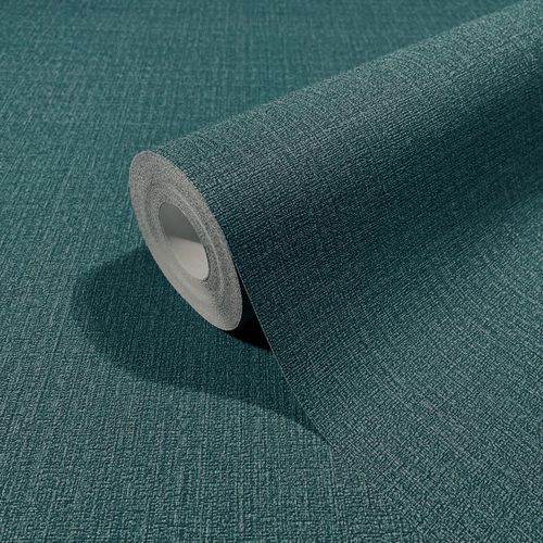 Designer Wallpaper Papis Loveday petrol textile optics 86752