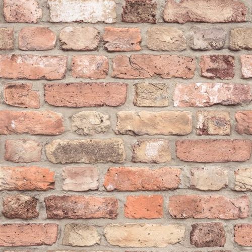Non-woven wallpaper bricks beige apricot WL2202