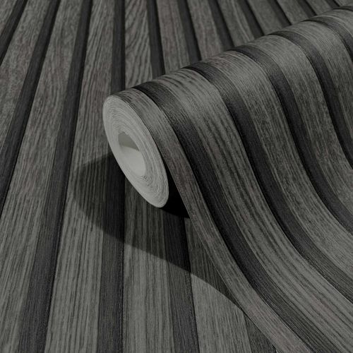 Botanica non-woven wallpaper stripes black 33961
