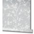 Wallpaper Ivy structure flowers gray white Novamur 4