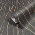 Non-woven wallpaper waves structure black gold Novamur 2