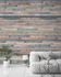 Wall mural non-woven Grandeco colorful wood look A42401 1