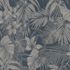 Non-woven wallpaper Nomad Blue leaves A51301 Grandeco 1