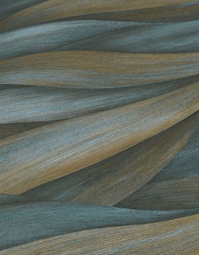 Erismann non-woven wallpaper blue green leaf motif 10257-08