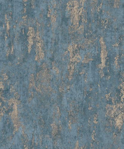 Erismann non-woven wallpaper plaster look blue metallic