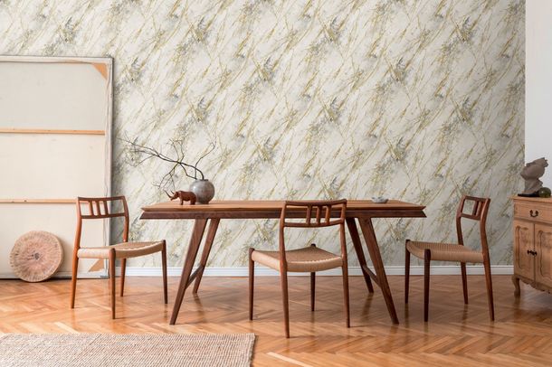 Non-woven wallpaper A.S. Creation 38817-3 grey marbled