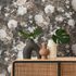 Non-woven wallpaper A.S. Creation Brown White Flowers 5