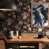 Non-woven wallpaper 38821-4 Black Pink Flowers 1