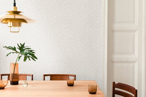Non-woven wallpaper A.S. Creation 38822-1 white grey lines