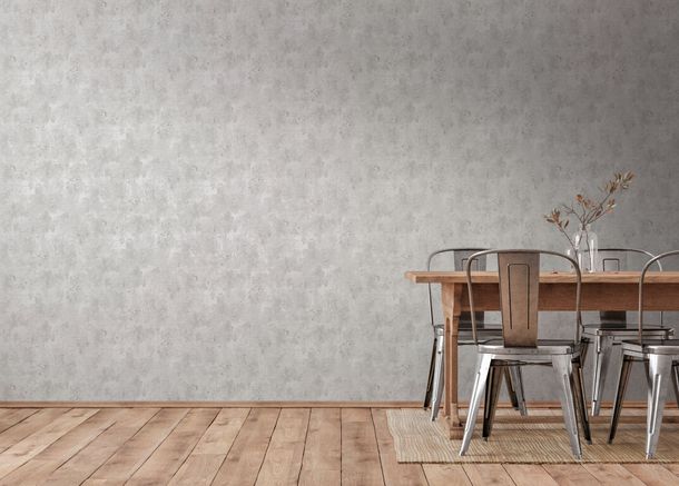 Non-woven wallpaper 38823-2 grey plaster look