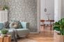 Non-woven wallpaper A.S. Creation 38831-4 grey Silver Leaves 3
