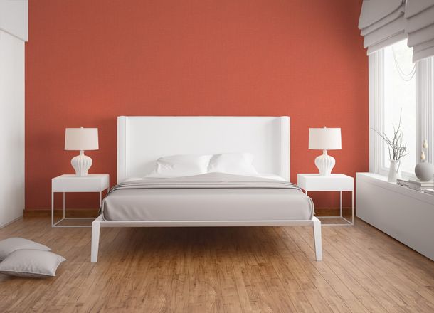 Non-woven wallpaper plain orange 38745-8 AS Creation
