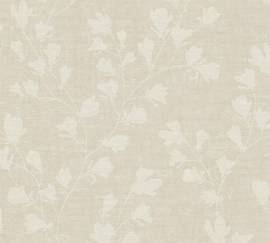 Non-woven wallpaper vines floral grey white AS Creation
