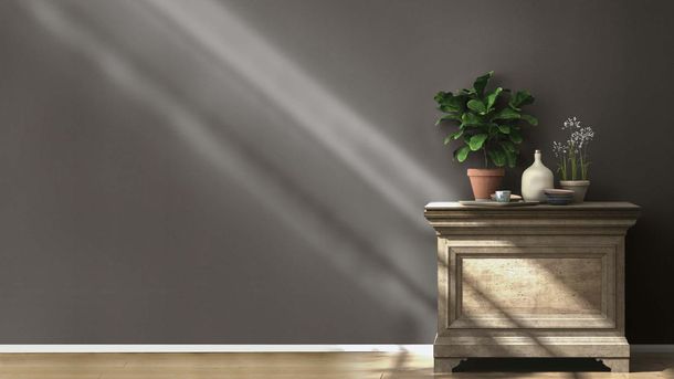 Non-woven wallpaper Rasch Plain Anthracite 555974