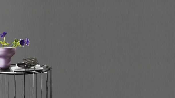 Non-woven wallpaper 537697 Rasch uni lines gray