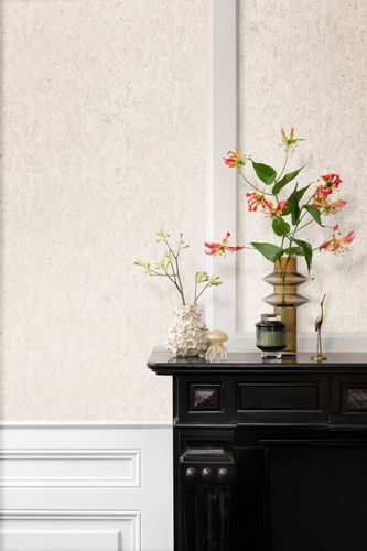 Non-woven wallpaper 538311 Rasch concrete beige silver