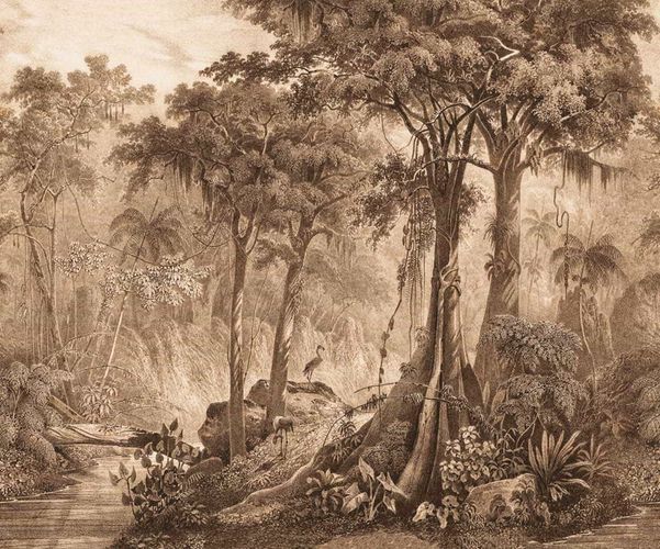 Wall mural 543773 Rasch Jungle Tree Beige Brown