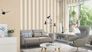Rasch non-woven wallpaper stripes beige white gold 844016 1