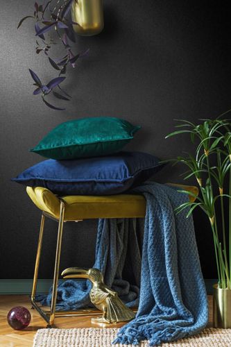 Non-woven wallpaper 34031 plain black Marburg