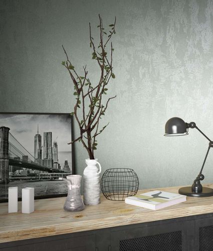 Non-woven wallpaper 34273 plain structure green Marburg
