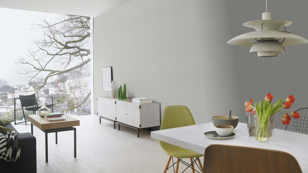 Non-woven wallpaper Rasch texture gray blue 312157