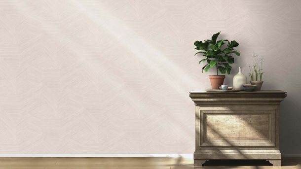Non-woven wallpaper Rasch graphic pink gray 822809