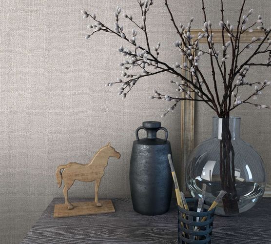 Marburg non-woven wallpaper 34176 textile look light brown