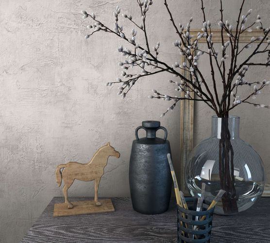Marburg non-woven wallpaper 34186 structure beige grey