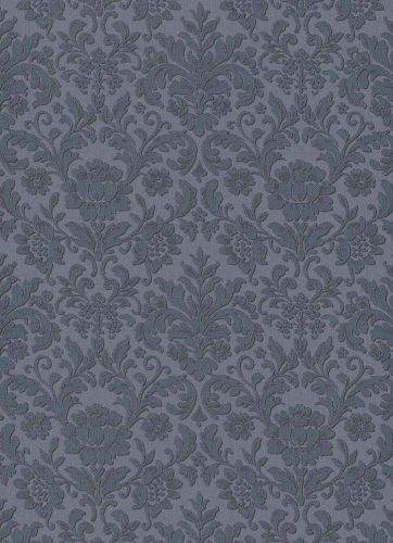 Vinyl Wallpaper Baroque Floral blue bluegrey Gloss 6378-08