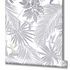 Non-woven wallpaper leaves birds white gray Marburg 47407 3