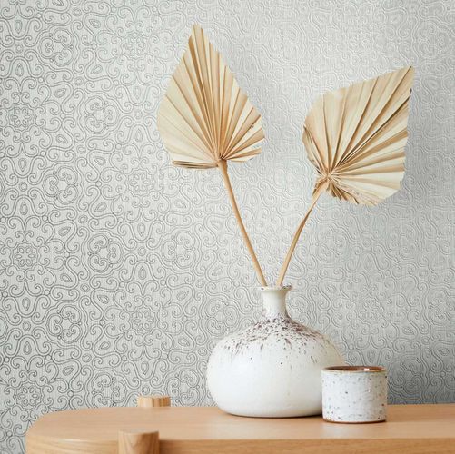 Non-woven wallpaper grey silver ornaments Marburg 32969