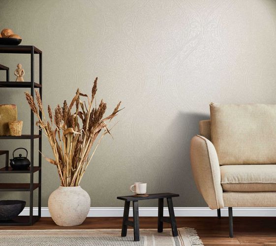 Non-woven wallpaper beige pearl ornaments Marburg 32976
