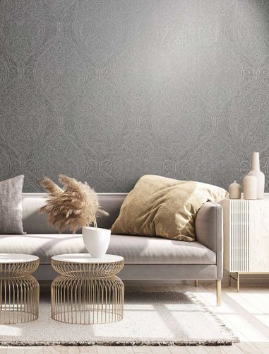 Non-woven wallpaper grey silver ornaments Marburg 32980