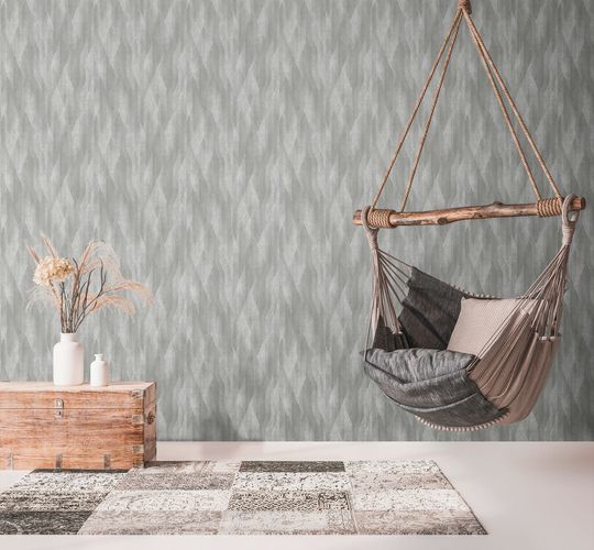 Non-woven wallpaper diamonds graphic skandi grey 39104-5