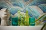 Non-woven wallpaper waves metallic blue gold 39105-1 7