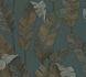 Non-woven wallpaper palm leaves petrol green 39218-3 2