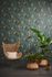 Non-woven wallpaper palm leaves petrol green 39218-3 5