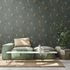 Non-woven wallpaper palm leaves petrol green 39218-3 6